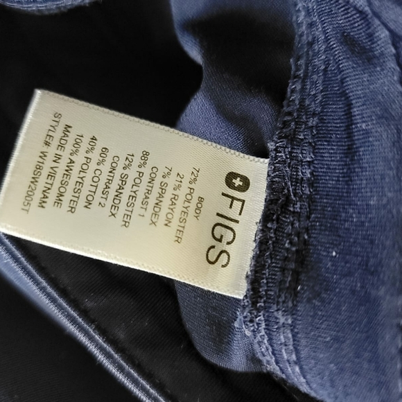 Figs Woman's Pants Jogger Scrub 4-Way Stretch Sz M Blue - Picture 9 of 9